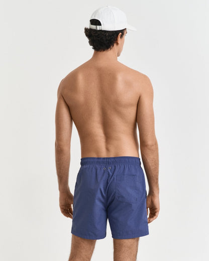 GANT Mens Swim Shorts with Embroidered Shield Logo - 401 Dusty Navy