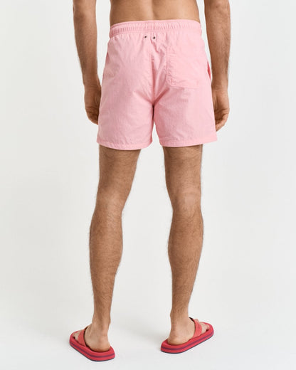 GANT Mens Swim Shorts with Embroidered Shield Logo - 627 Geranium Pink