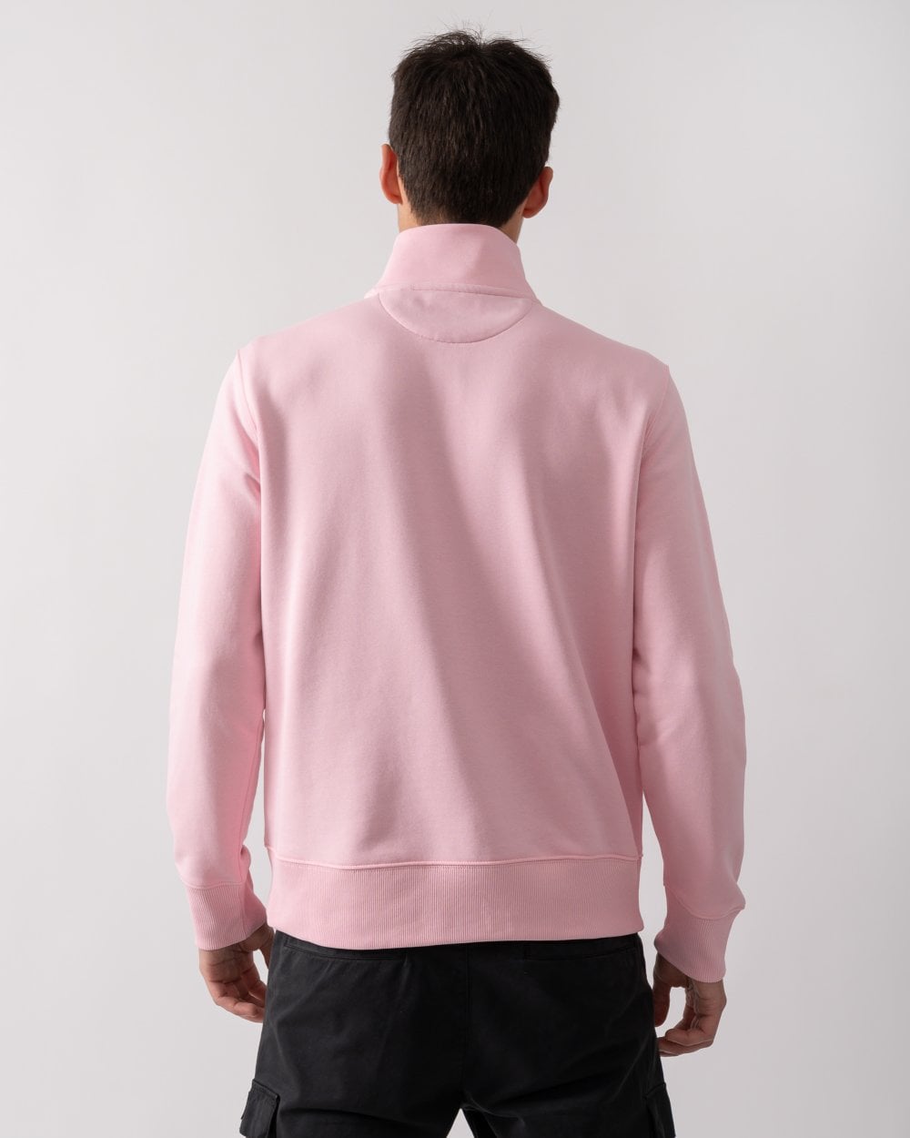 GANT Mens Regular Fit Shield Logo Half Zip Sweatshirt - 637 California Pink