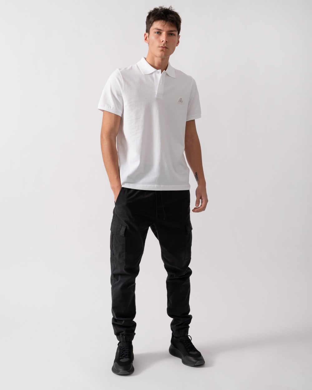 Moose Knuckles Everett Mens Polo Shirt - White 160