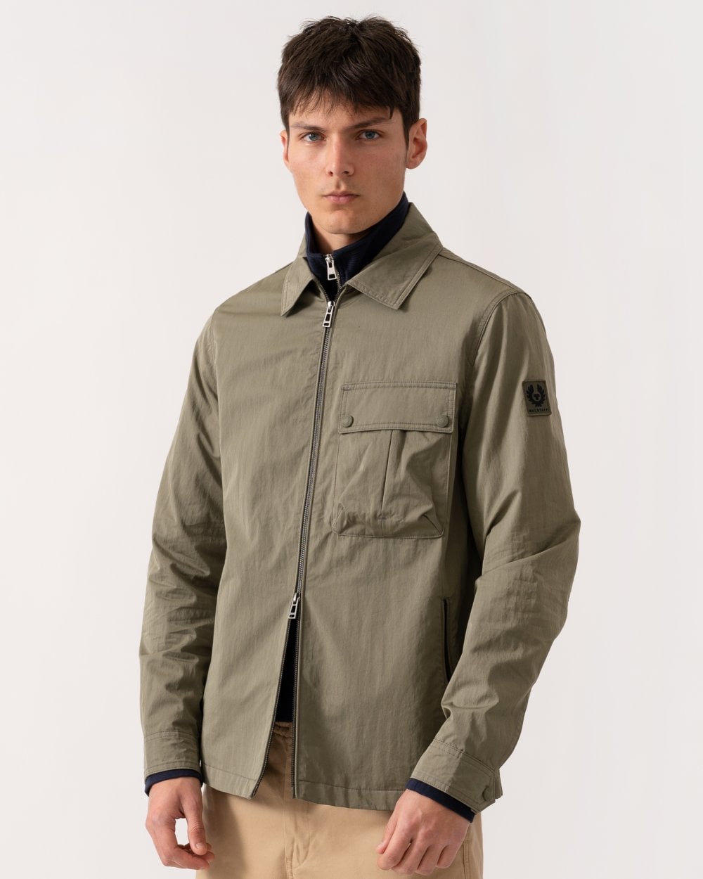 Belstaff Drome Mens Overshirt - Surplus Green
