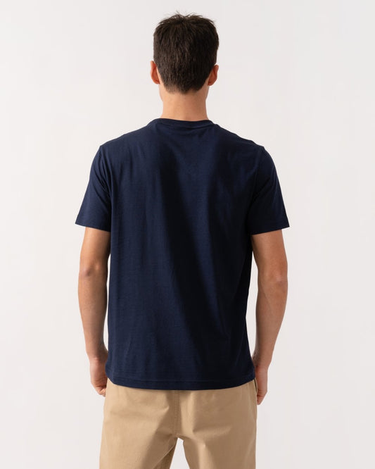 GANT Mens Short Sleeve Printed Graphic T-Shirt - 433 Evening Blue