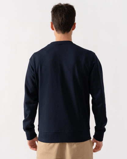 Moose Knuckles Hartsfield Mens Crew Neck Sweatshirt - Navy 833