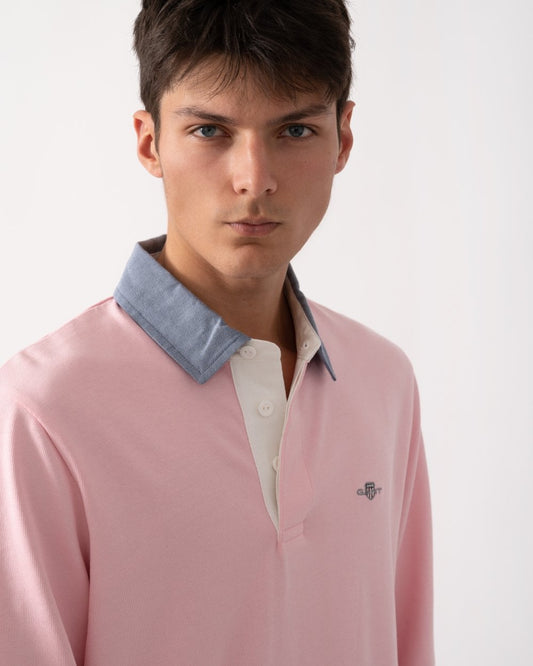 GANT Mens Regular Fit Chambray Heavy Rugger - 637 California Pink