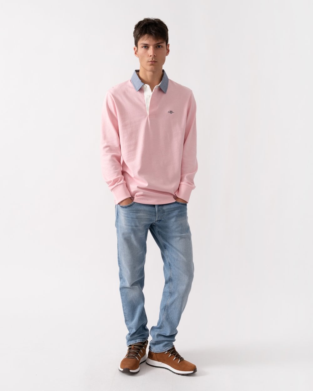 GANT Mens Regular Fit Chambray Heavy Rugger - 637 California Pink