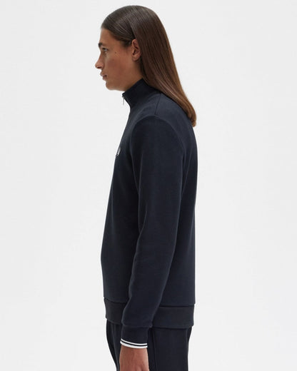 Fred Perry Mens Half Zip Sweatshirt NOS - Black 102