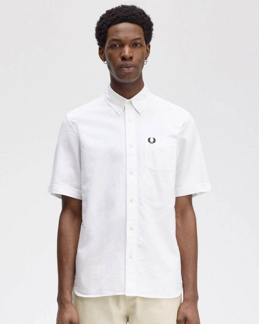 Fred Perry Mens Oxford Shirt NOS - White 100