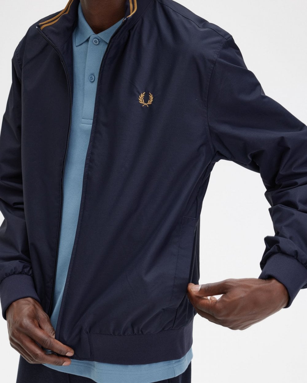 Fred Perry Mens Brentham Jacket - Navy 608