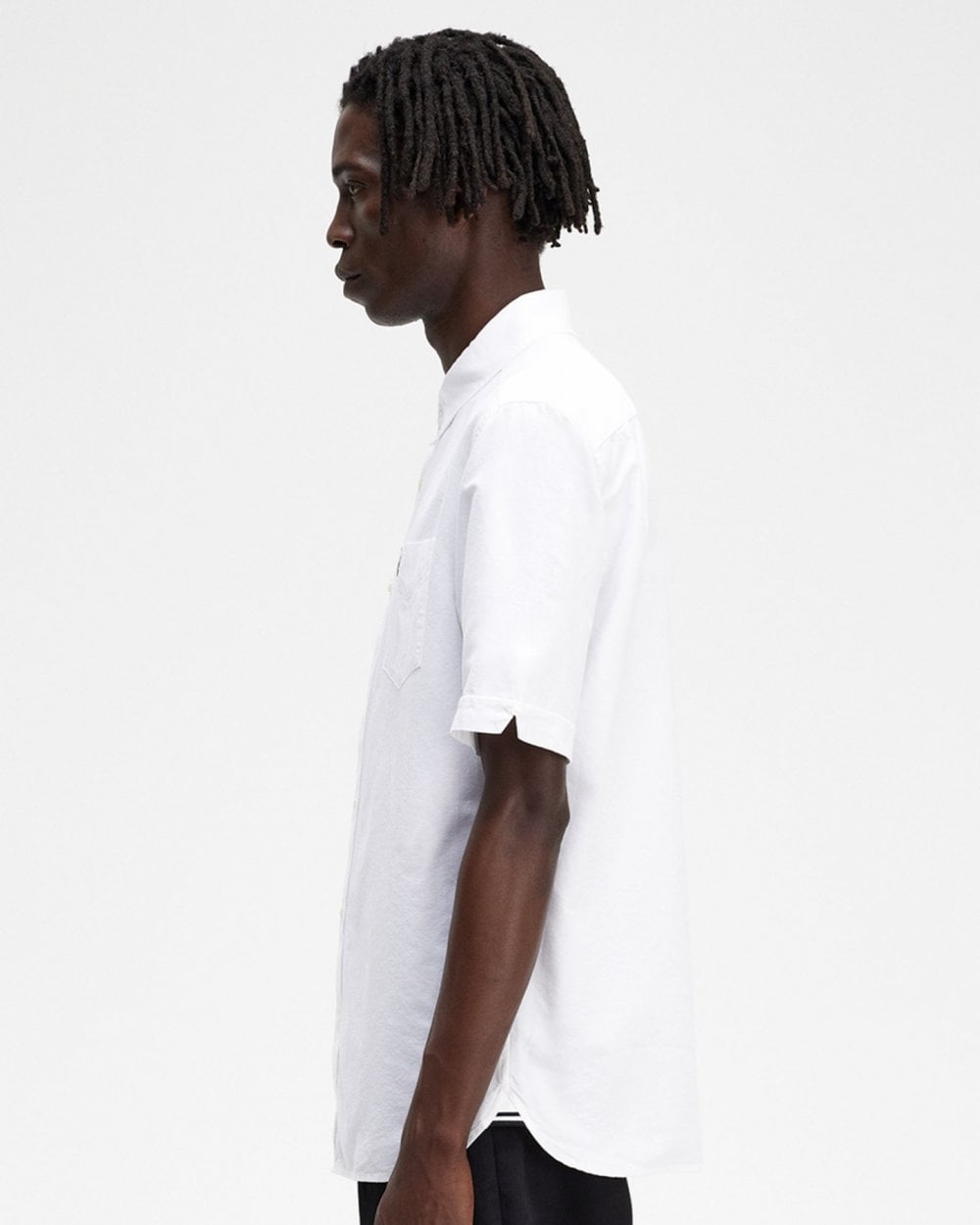 Fred Perry Mens Short Sleeve Oxford Shirt - White 100