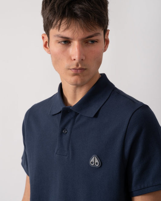 Moose Knuckles Everett Mens Polo Shirt - Navy 833