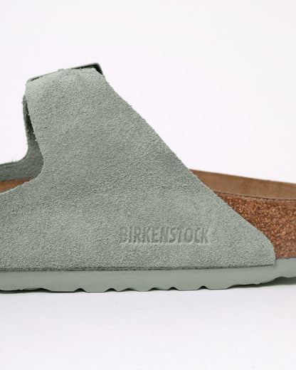 Birkenstock Arizona Suede Leather Womens Sandals - Pure Sage