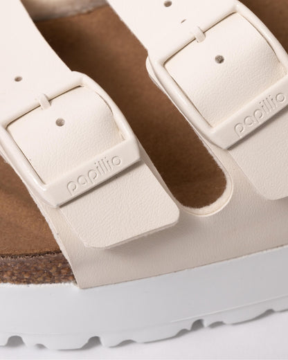 Birkenstock Papillio Florida III Womens Vegan Platform Sandals - Eggshell