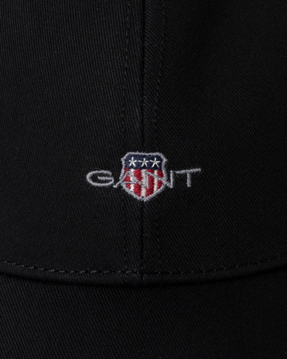 GANT Mens High Shield Cotton Twill Cap - 5 Black