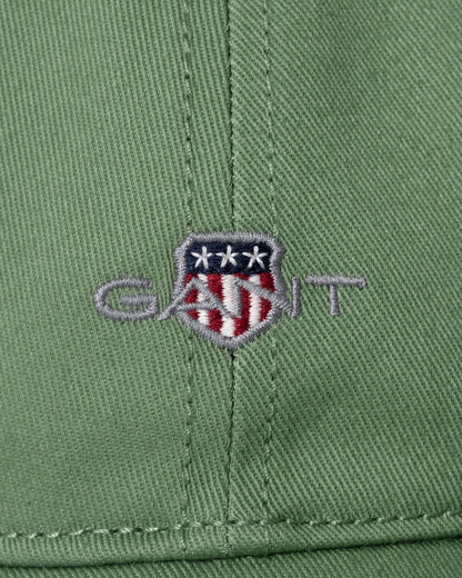 GANT Mens Shield Cotton Twill Cap - 362 Kalamata Green
