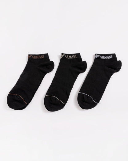 Emporio Armani 3 Pack Mens Trainer Socks