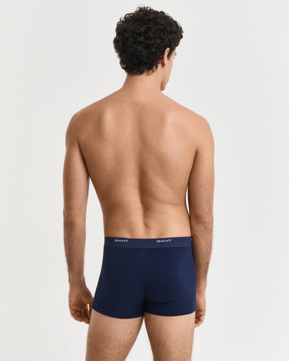 GANT 3-Pack Mens Core Trunks with Logo Waistband - 410 Marine
