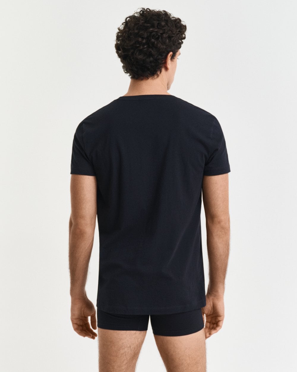 GANT 2-Pack Mens Crew Neck T-Shirts - 111 Black/White