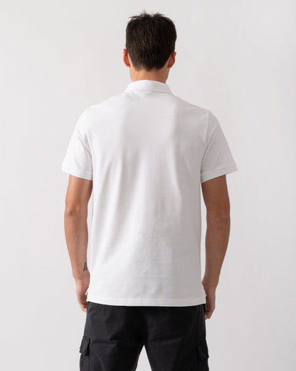 Emporio Armani Mens Eagle Logo Beach Polo - White