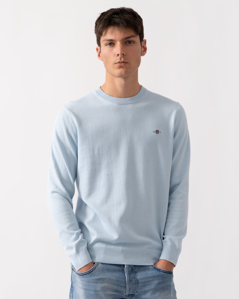 GANT Mens Classic Cotton Crew Neck Jumper