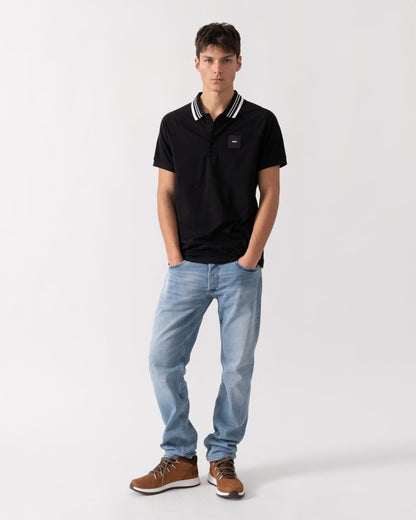 BOSS Green Paddy Rib Mens Polo Shirt - Black 001