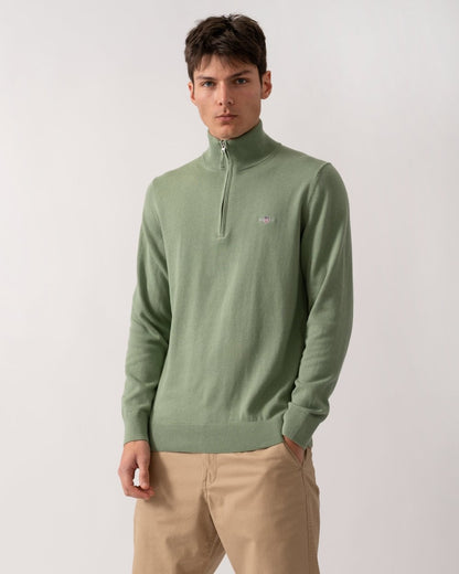 GANT Mens Classic Cotton Half zip Jumper