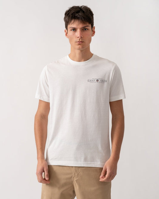 GANT Mens Short Sleeve Printed Graphic T-Shirt