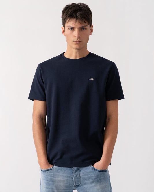 GANT GANT Mens Texture Short Sleeve T-Shirt