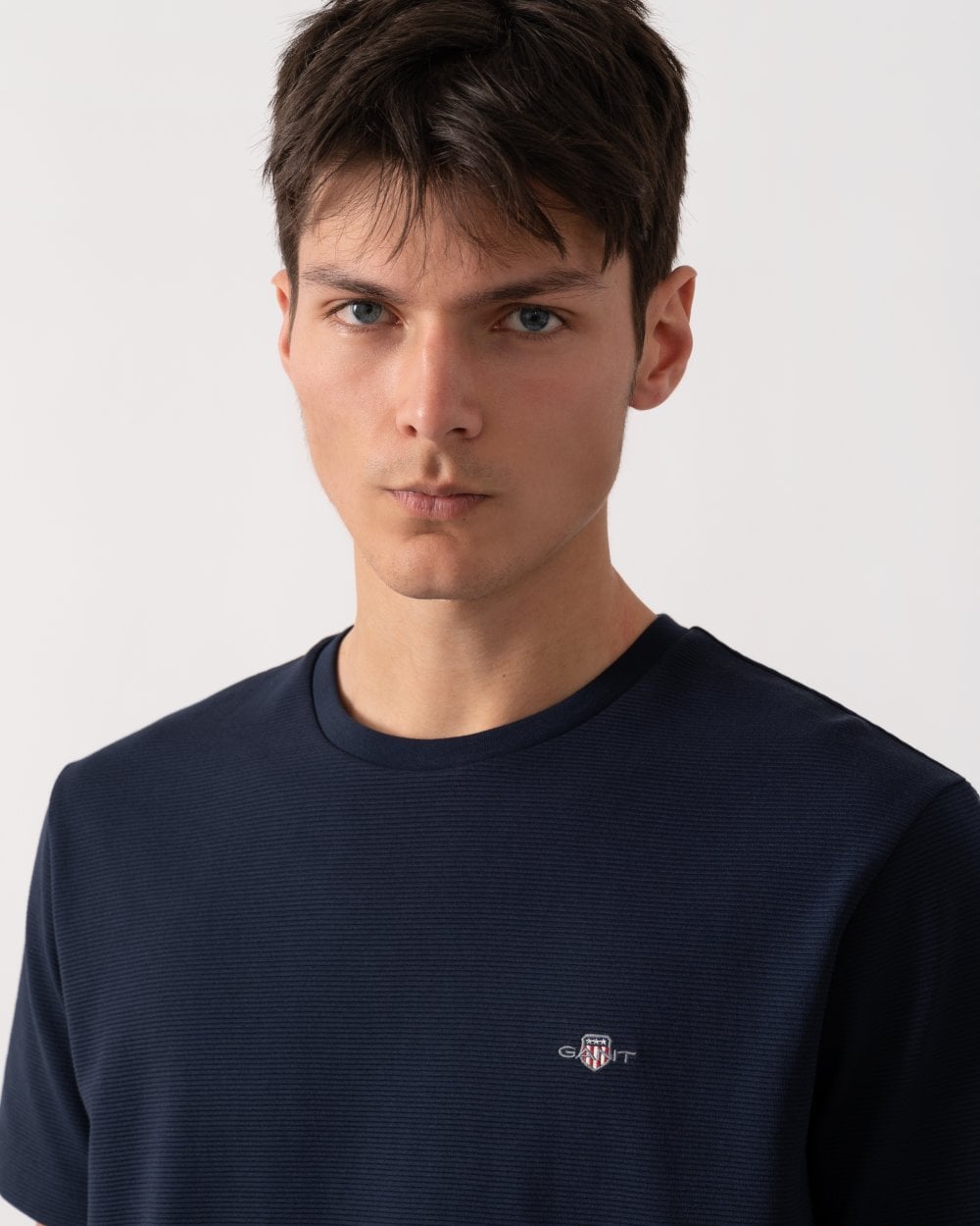 GANT GANT Mens Texture Short Sleeve T-Shirt