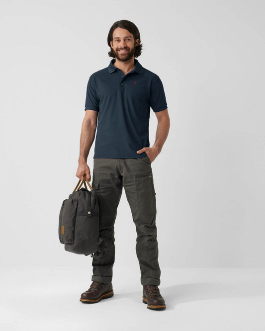 Fjallraven Crowley Pique Mens Polo Shirt - Blueblack