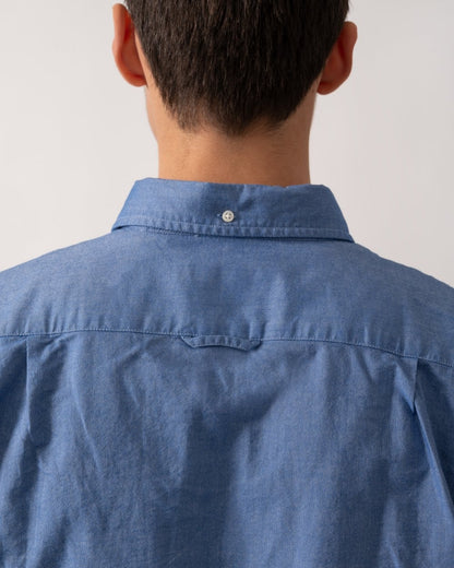 GANT Mens Slim Fit Long Sleeve Oxford Shirt - 407 Rich Blue