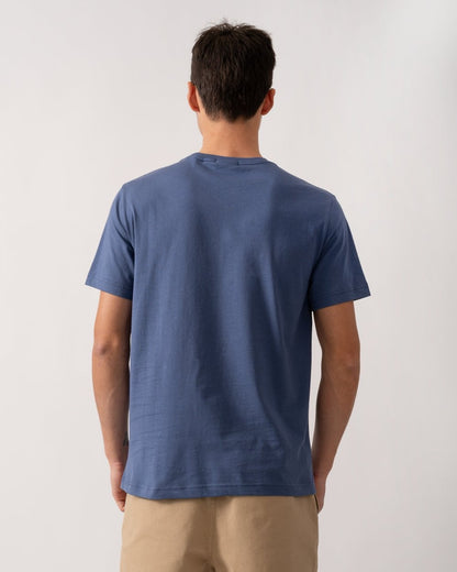 GANT Mens Regular Fit Short Sleeve Shield Logo T-Shirt - 401 Dusty Navy
