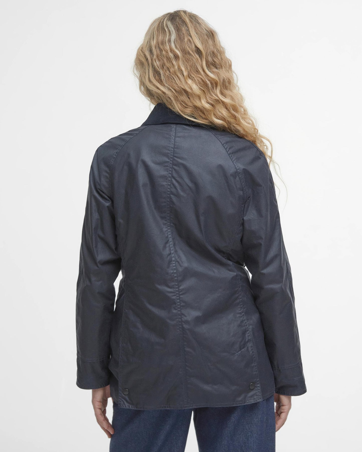 Barbour Lightweight Beadnell Womens Wax Jacket - Royal Navy - CHO - Designer Womens Light Jackets