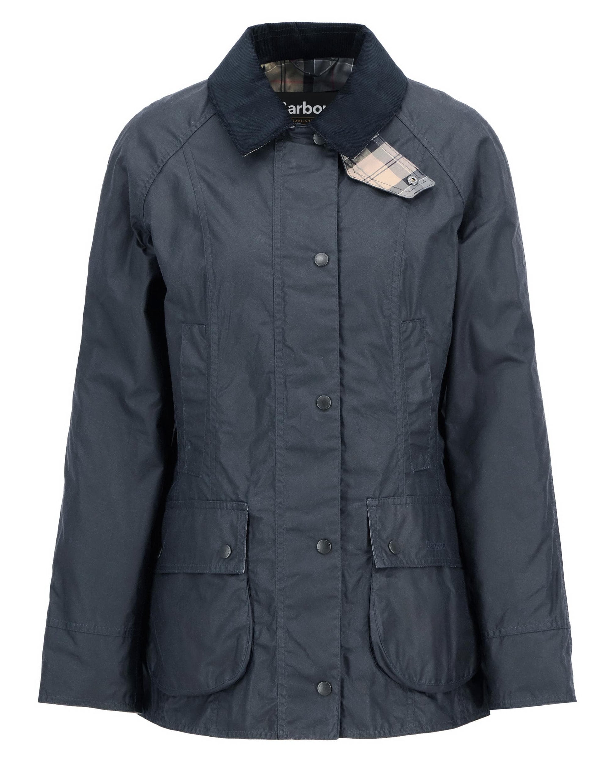 Barbour Lightweight Beadnell Womens Wax Jacket - Royal Navy - CHO - Designer Womens Light Jackets