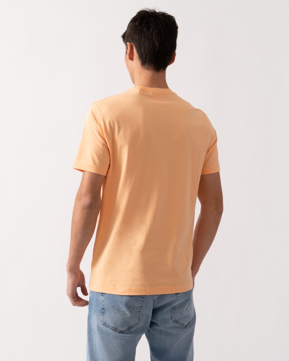 GANT Mens Regular Fit Short Sleeve Shield Logo T-Shirt - 848 Peachy Orange