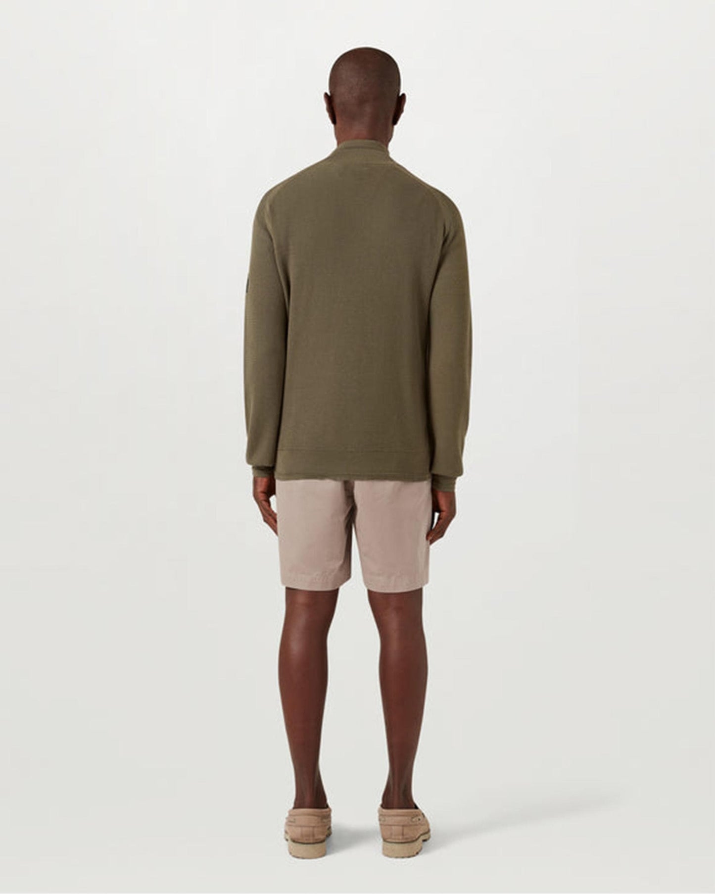 Belstaff Guide Mens Quarter Zip Jumper - Surplus Green