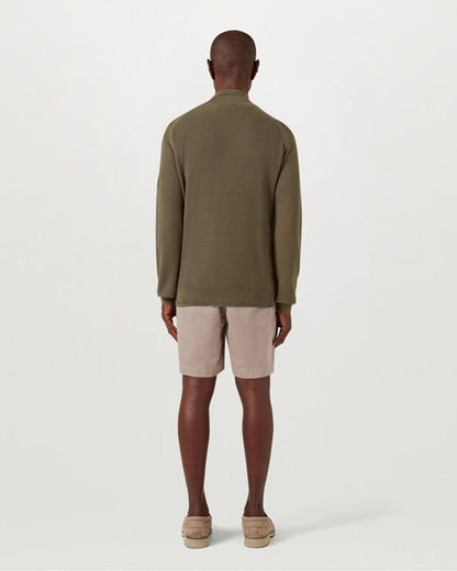 Belstaff Guide Mens Quarter Zip Jumper - Surplus Green
