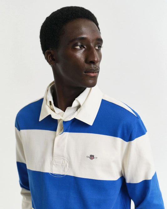 GANT Mens Barstripe Rugger - 447 Lapis Blue
