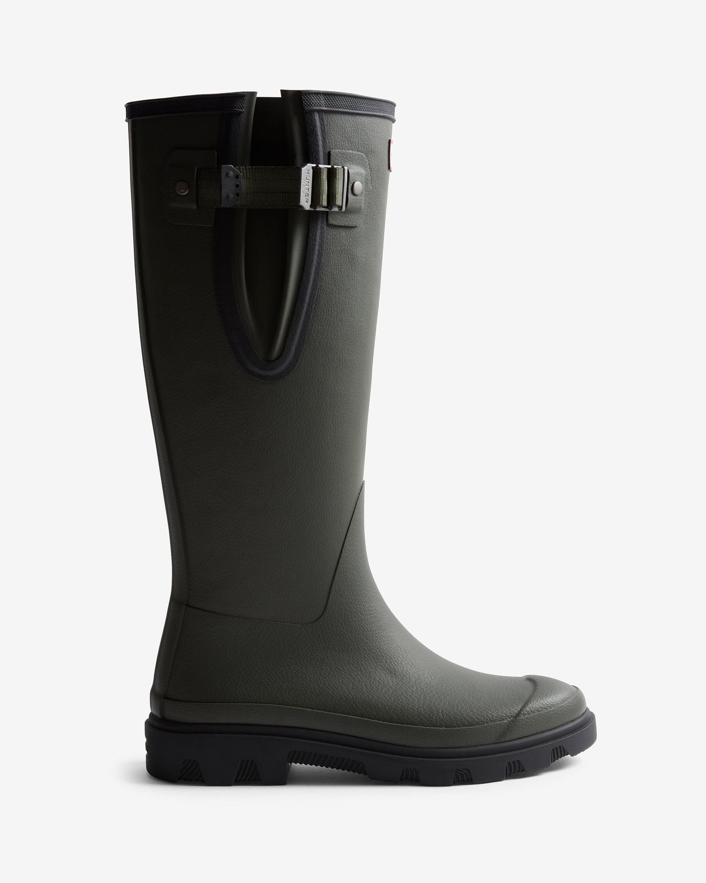 Hunter Downpour Womens Adjustable Boot - Dark Olive/Black