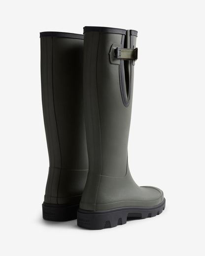 Hunter Downpour Womens Adjustable Boot - Dark Olive/Black