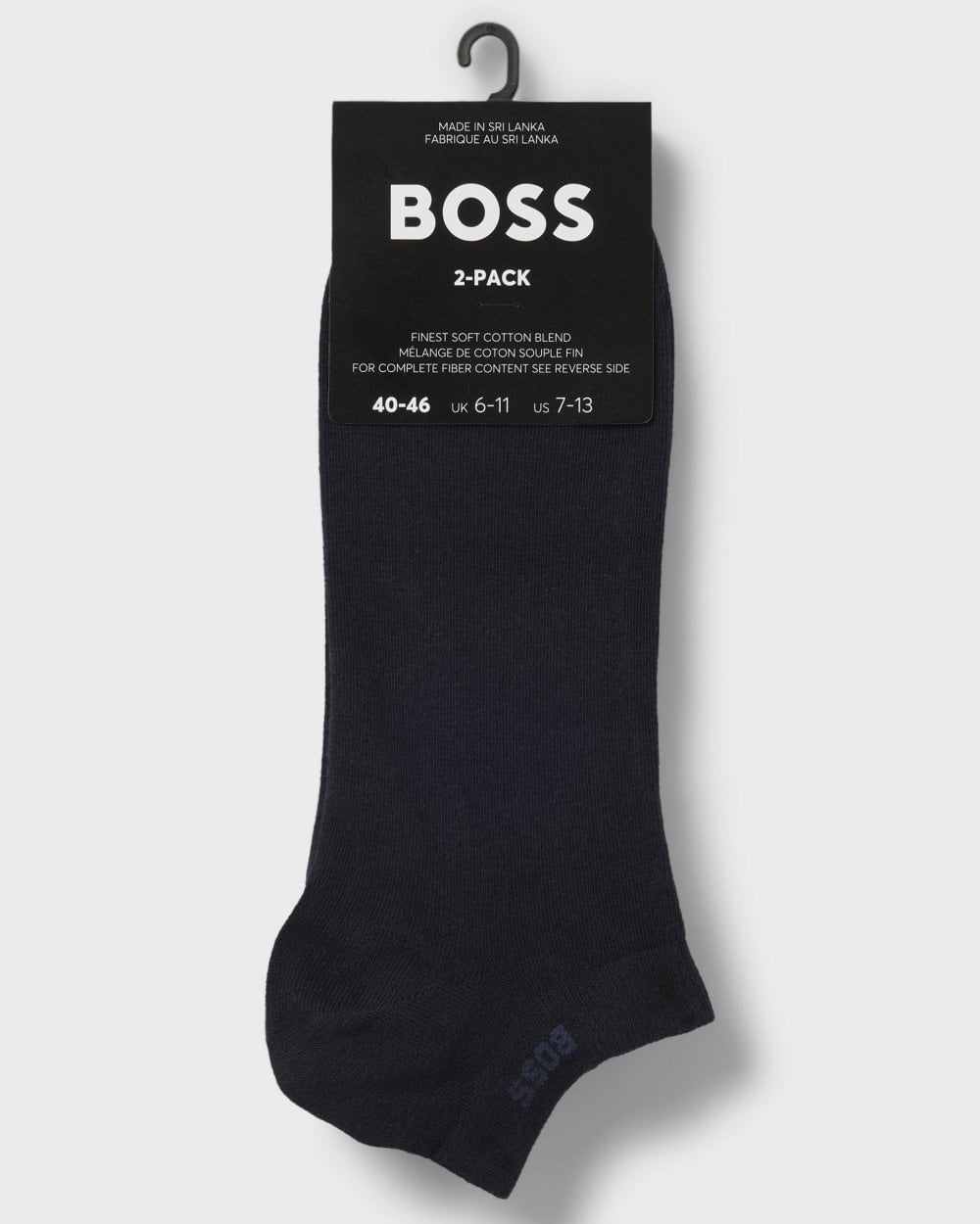 BOSS Orange Two-Pack of Ankle Length Socks in Stretch Fabric NOS - Dark Blue 401