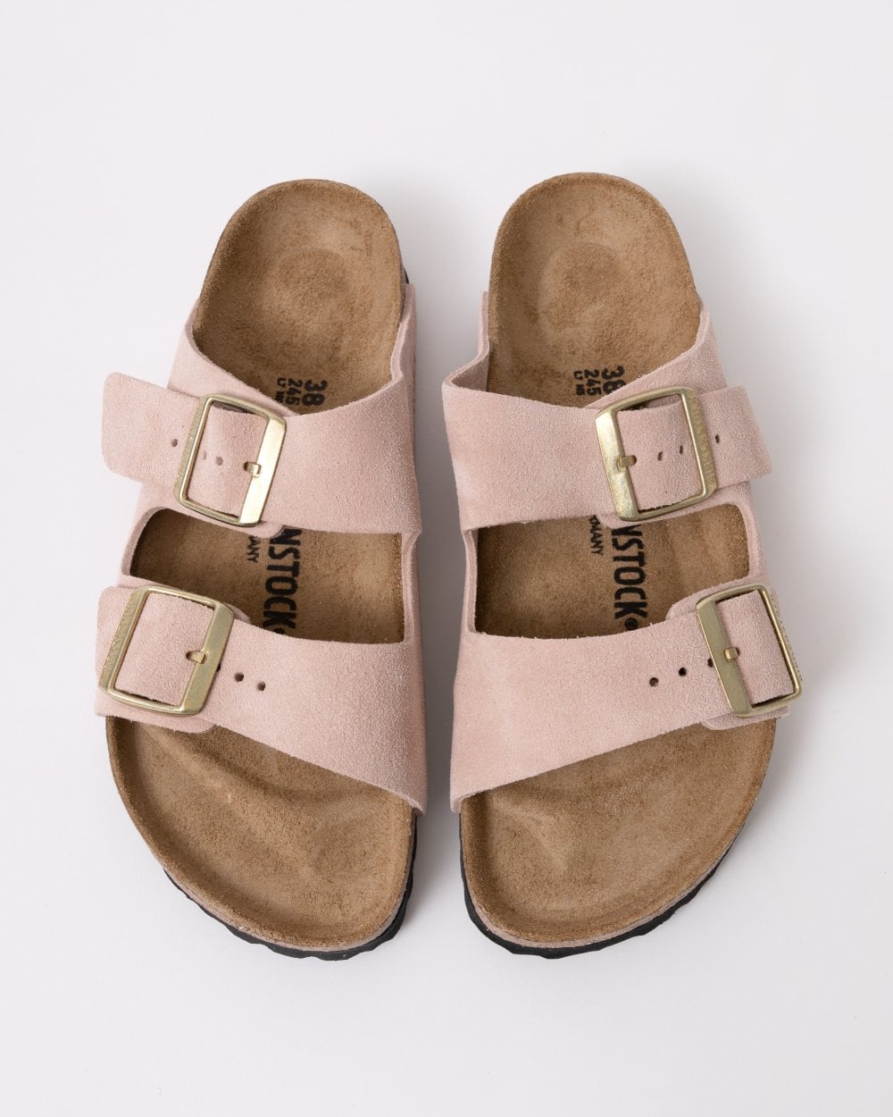 Birkenstock Arizona Suede Leather Womens Sandals - Light Rose