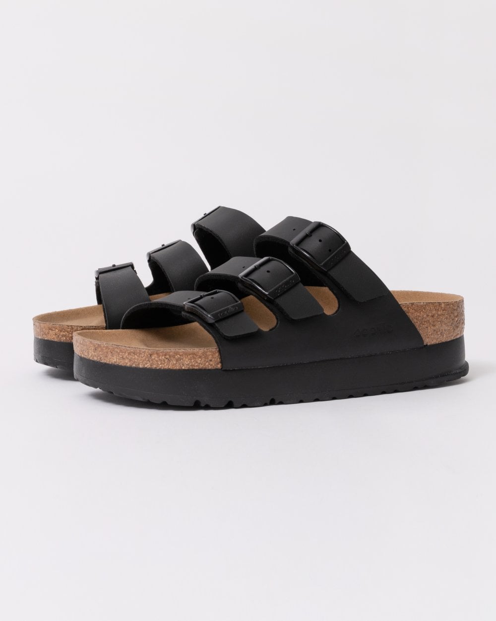 Birkenstock Papillio Florida III Womens Vegan Platform Sandals - Black - CHO - Designer Womens Sandals