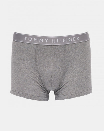 Tommy Hilfiger 3 Pack Mens Tonal Trunks - Mid Heather/ Black/ TH White