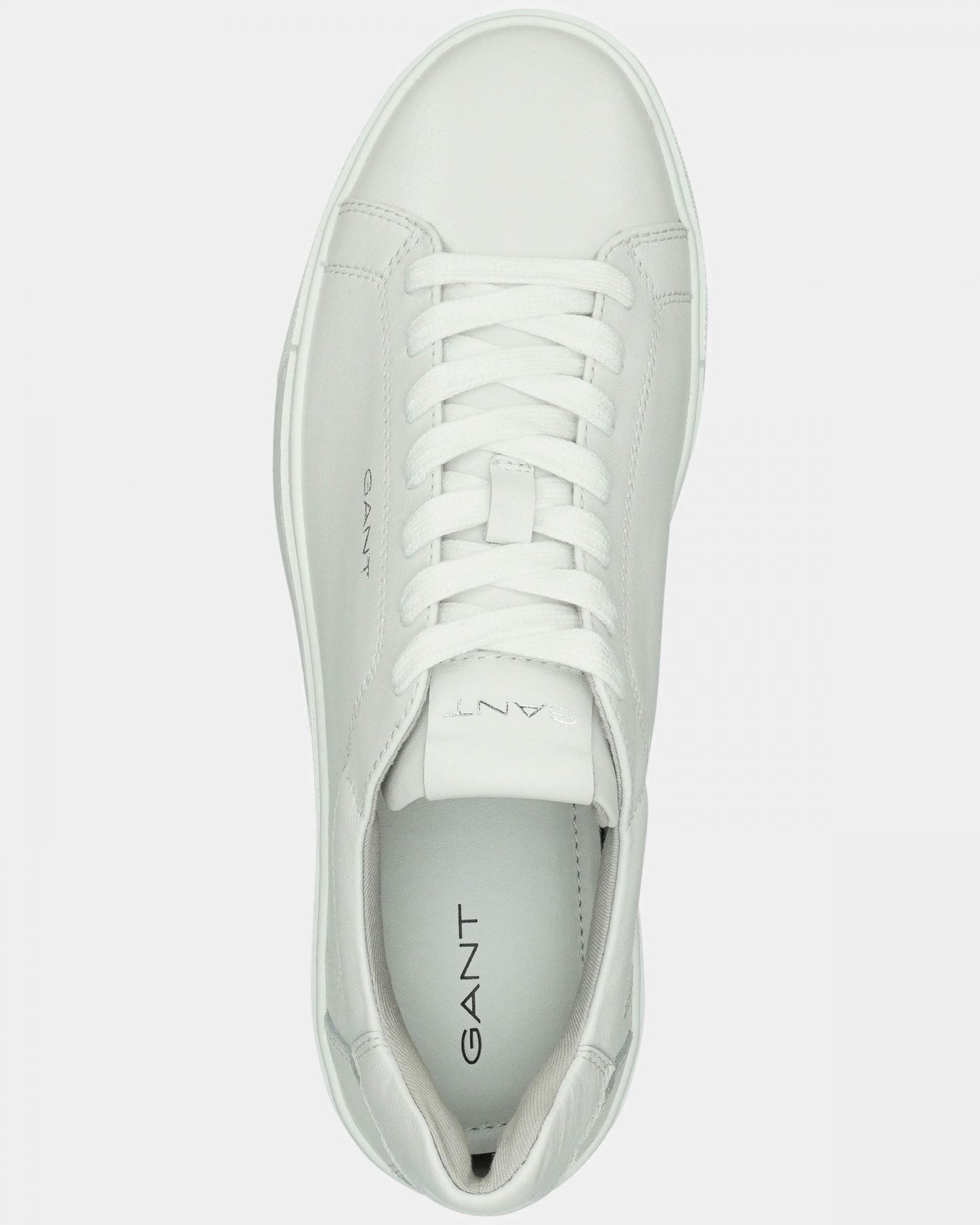 GANT Mc Julien Mens Leather Trainers - White/White G172