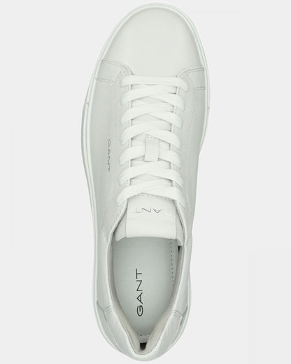 GANT Mc Julien Mens Leather Trainers - White/White G172