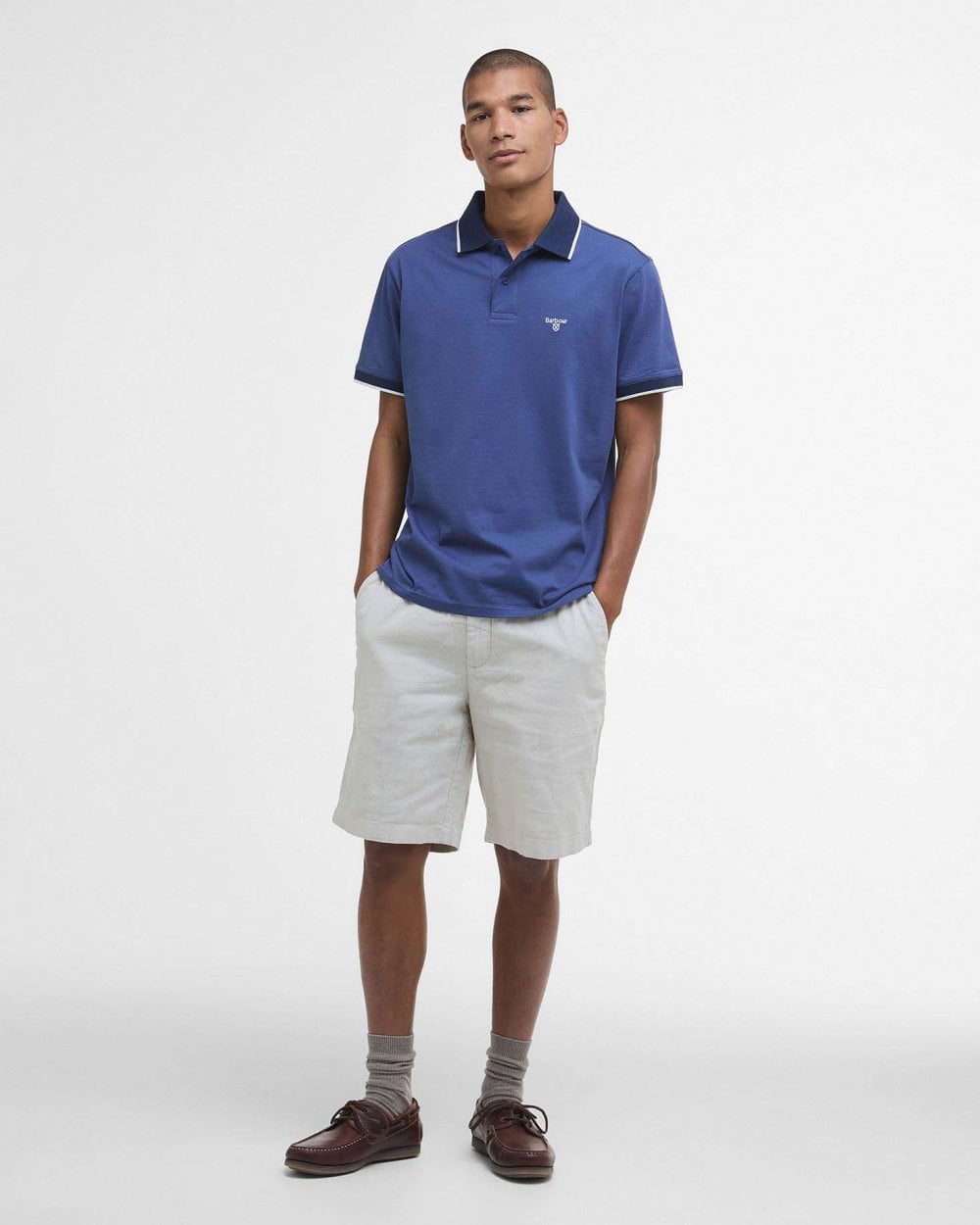 Barbour Cornsay Mens Tailored Polo - Oceana