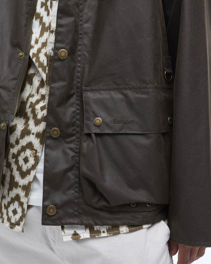 Barbour Utility Spey Mens Wax Jacket - Olive Green