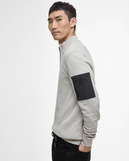 Barbour International Blades Mens Cotton Half Zip Jumper - Mist