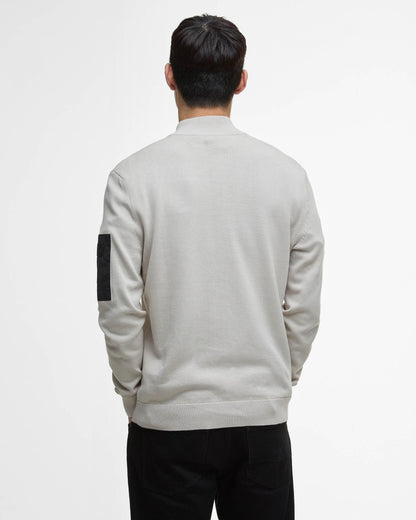 Barbour International Blades Mens Cotton Half Zip Jumper - Mist