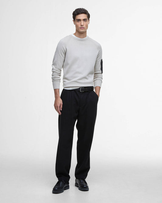 Barbour International Blades Mens Cotton Crew Neck Jumper - Mist